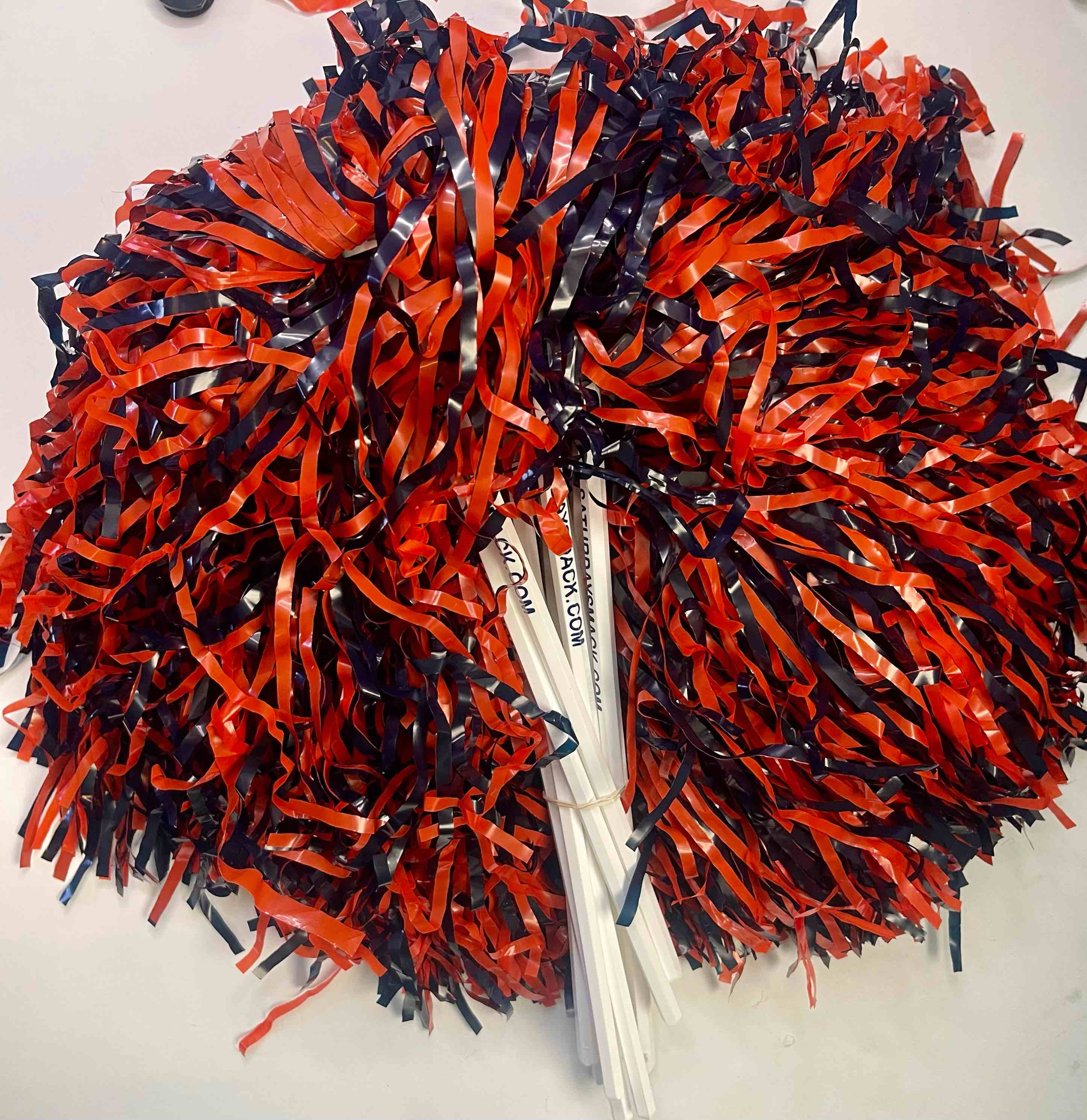 10 Count Orange/Navy Pom-Pom Gameday Shakers for Auburn Fans - Saturday Smack