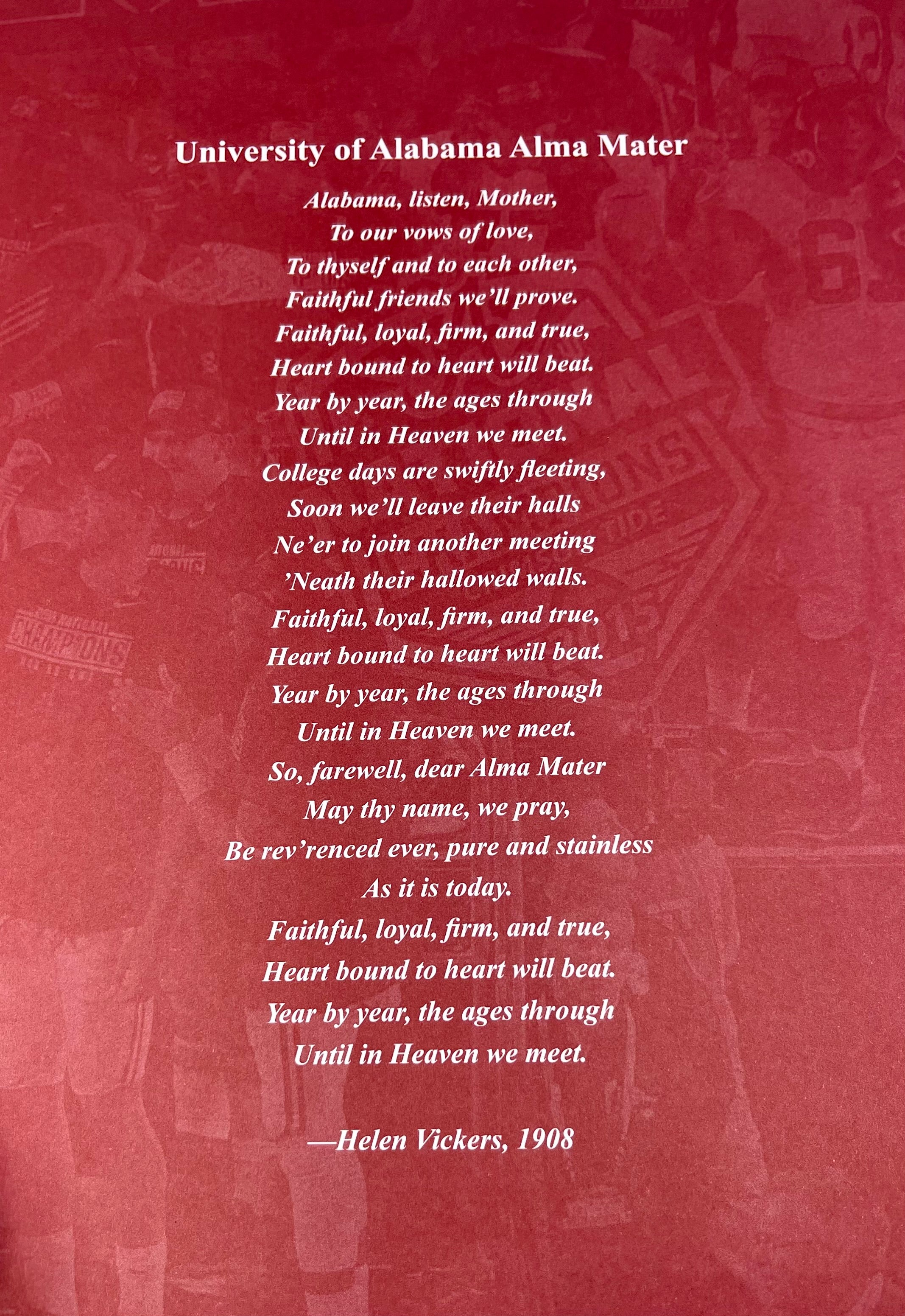 University of Alabama Football Vault Book by Tommy Ford - Saturday Smack
