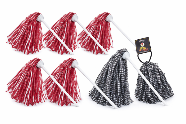 Alabama-Inspired Crimson Shaker & Houndstooth Pom-Pom Bundle