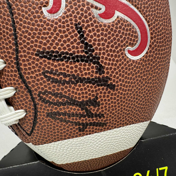 Autographed/Signed Nick Saban Alabama Crimson Tide Full Size FS F/S White Panel Logo College Football Beckett BAS COA - Saturday Smack